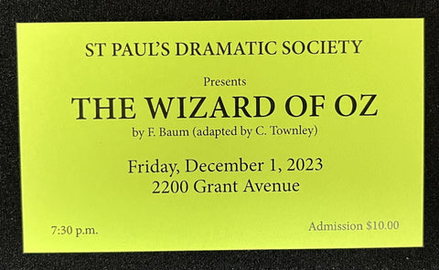 The Wizard of Oz Drama ticket-Friday Show