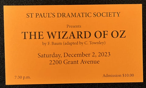 The Wizard of Oz Drama ticket-Saturday Show